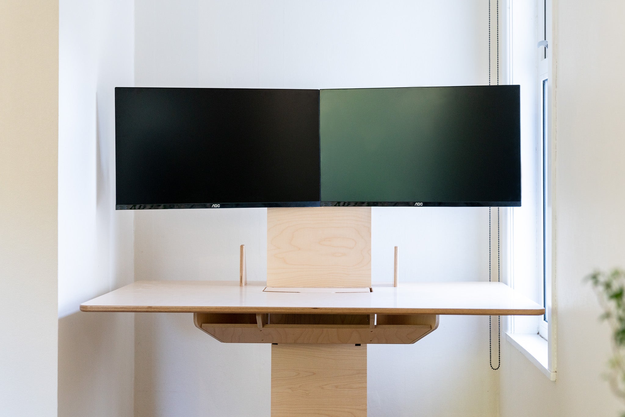 XL Dual Monitor Wings, Limber Desk, Limber adjustable height standing desk