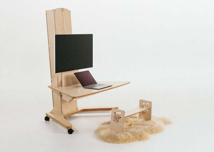 Limber Petal Desk, Standing Desk, Dynamic Desk, Ergonomic Desk, World's Healthiest Desk, Floor Sitting Desk, Limber Desk